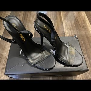 Fashion Nova Stud Muffin Heel (Size 5.5)